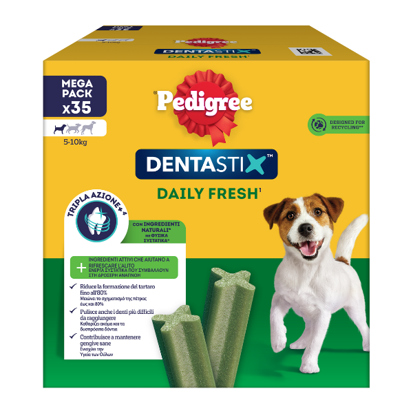 foto del prodotto pedigree dentastix fresh mini snack per l igiene orale 35 pezzi 1 ordine scegli lo sconto bzr5 bzr20 200 punti fedelt 