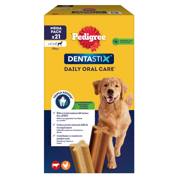 foto del prodotto pedigree dentastix large snack per l igiene orale 21 pezzi 1 ordine scegli lo sconto bzr5 bzr20 200 punti fedelt 