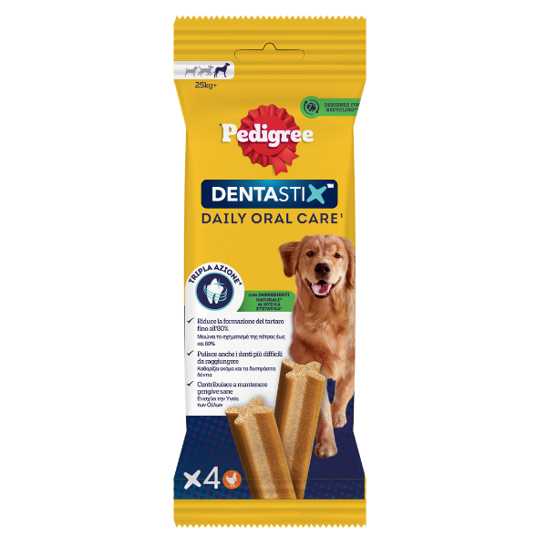 foto del prodotto pedigree dentastix large snack per l igiene orale 4 pezzi 1 ordine scegli lo sconto bzr5 bzr20 200 punti fedelt 