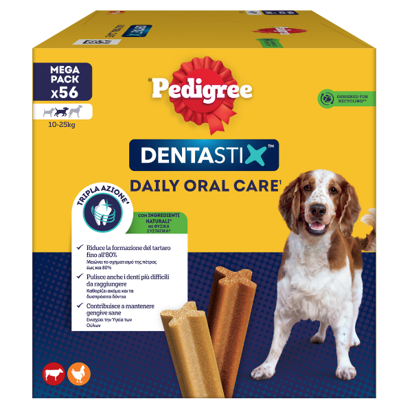 foto del prodotto pedigree dentastix medium snack per l igiene orale 56 pezzi 1 ordine scegli lo sconto bzr5 bzr20 200 punti fedelt 