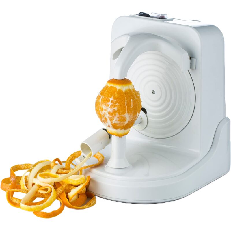 foto del prodotto pela verdure elettrico sbucciamele automatico adattabile frutta e verdura facile da pulire acciaio inossidabile, arancione pelamatic