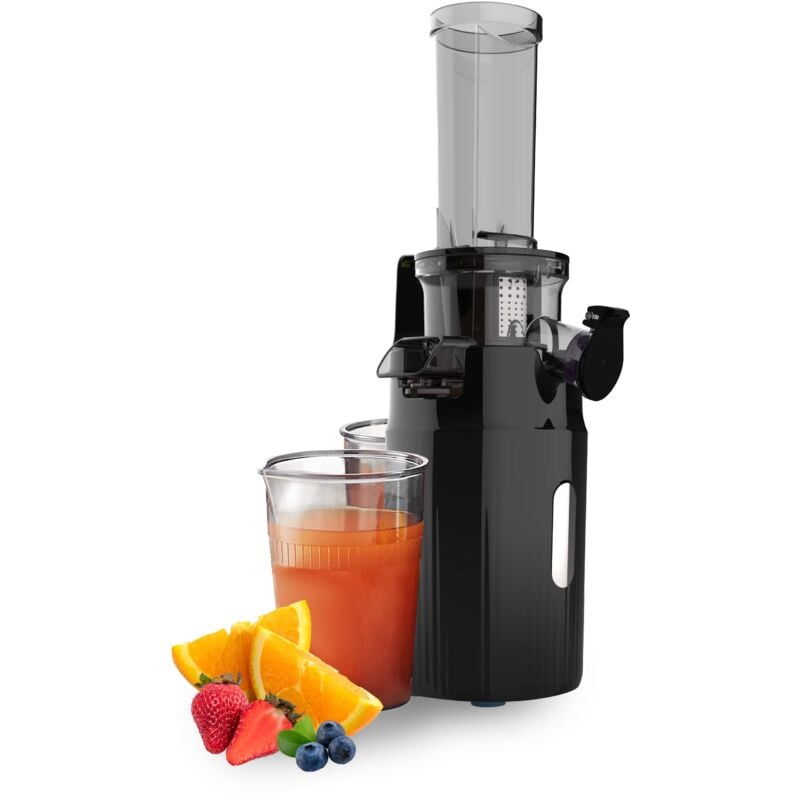 foto del prodotto pelamatic estrattore di succo lento compatto tecnologia spremitura a freddo nutrienti design elegante e salvaspazio funzionamento silenzioso, nero,