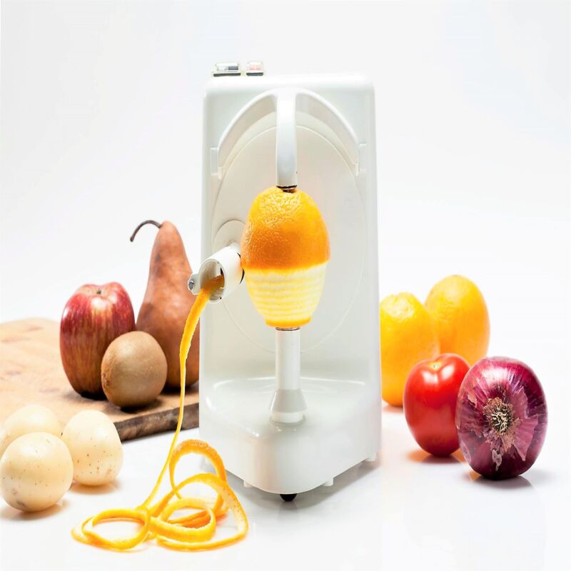 foto del prodotto pelamatic pelapatate elettrico pro 3 frutta verdura al minuto, bianco