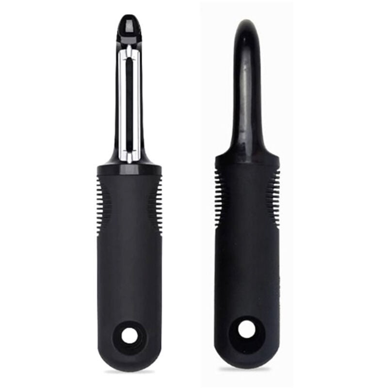 foto del prodotto pelapatate, pelapatate, pelapatate per pomodori, lama affilata in acciaio inox, lama rotante, con fori di scavo, adatto per sbucciare frutta e