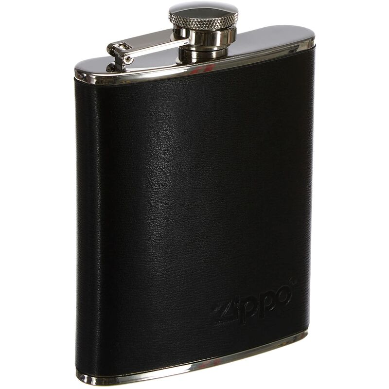 foto del prodotto pelle avvolto fiaschetta, moka, 170,1 gram zippo