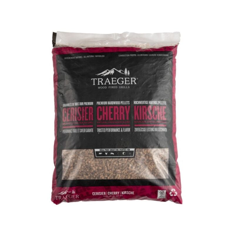 foto del prodotto pellet cherry fsc 9 kg traeger per bbq