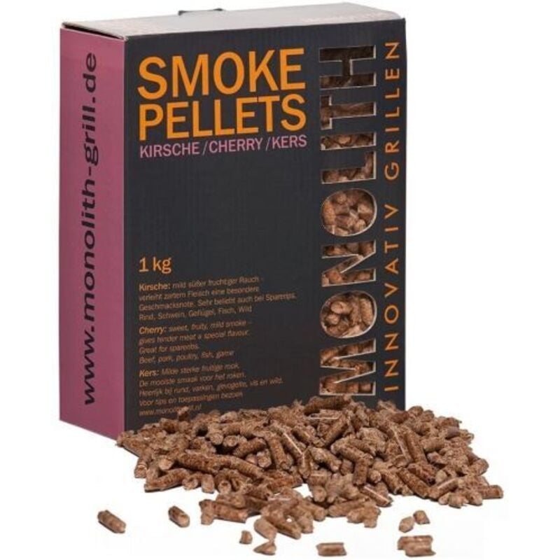 foto del prodotto pellet legna per barbecue affumicatura a ciliegio 1 kg monolith 38127