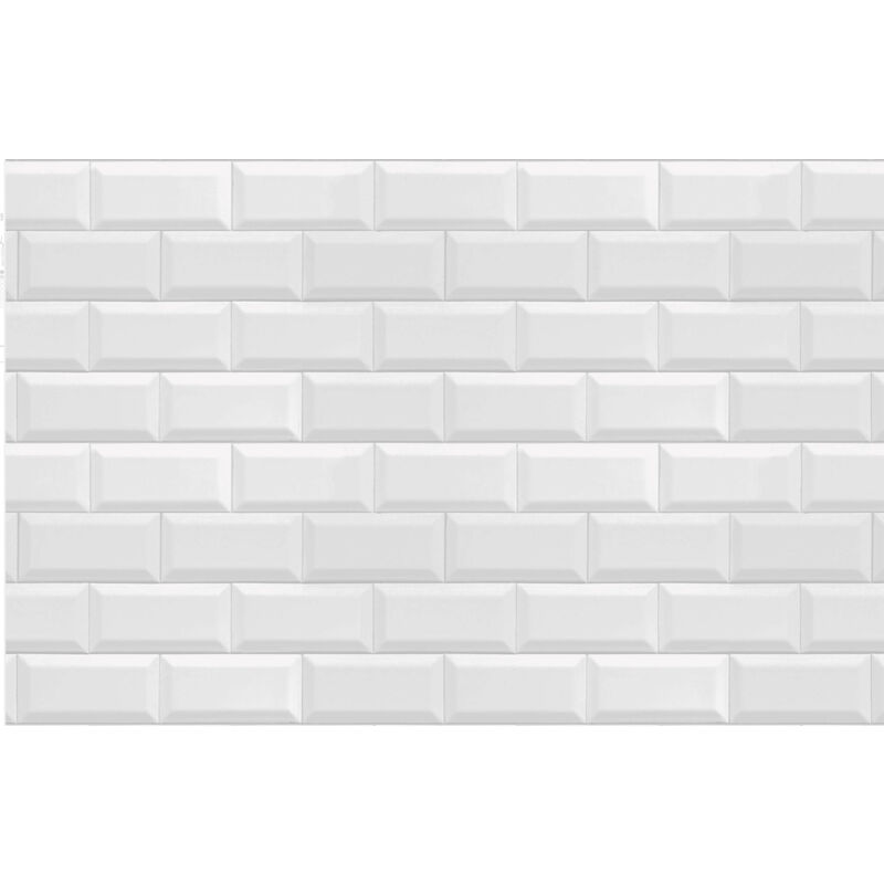 foto del prodotto pellicola a film ecologica decorativa autoadesiva mattone bianco packaging 45cm x 300cm