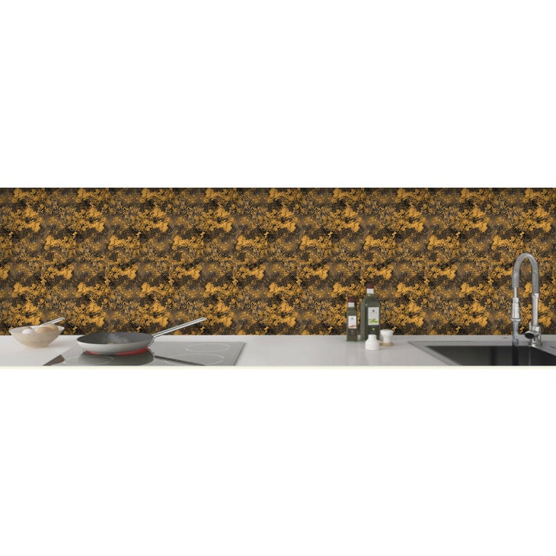 foto del prodotto pellicola a film ecologica decorativa autoadesiva nuvole dorate packaging 45cm x 300cm