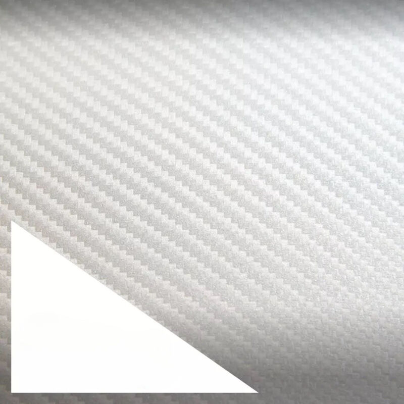 foto del prodotto pellicola adesiva 3d effetto carbonio bianco apa made in italy car wrapping h150 misura 150cm x 300cm