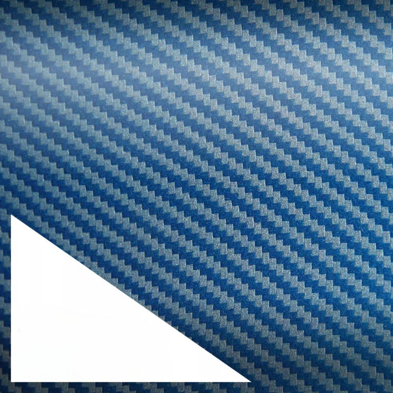 foto del prodotto pellicola adesiva 3d effetto carbonio blu apa made in italy car wrapping h150 misura 150cm x 100cm