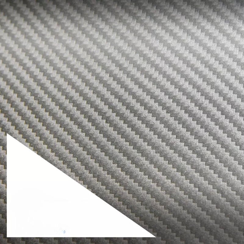 foto del prodotto pellicola adesiva 3d effetto carbonio silver apa made in italy car wrapping h150 misura 150cm x 100cm