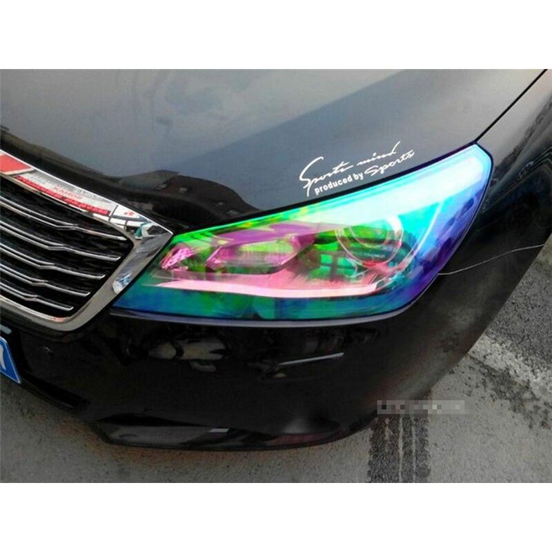 immagine 0 del prodotto pellicola adesiva colorata per fari auto anteriori e posteriori in 14 colori colore blu camaleonte, lunghezza 30cm x 100cm
