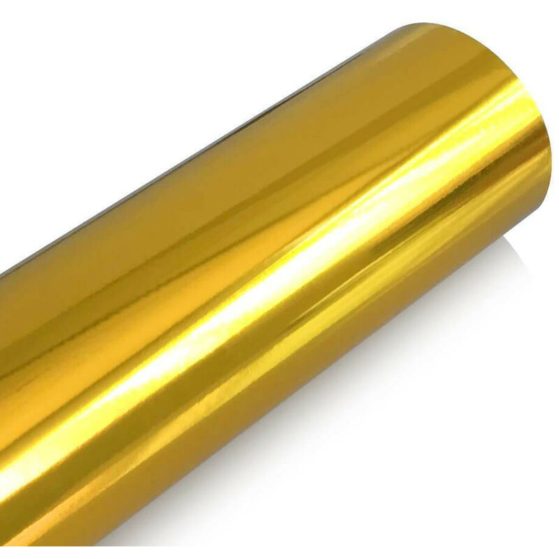 foto del prodotto pellicola adesiva cromata oro per car wrapping misura 5cm x 5 metri