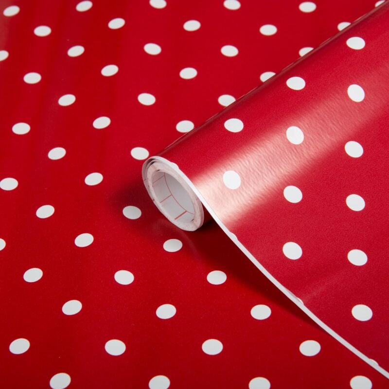 foto del prodotto pellicola adesiva per mobili petersen rosso pvc plastica vinile impermeabile decorativa per cucina, armadio, porta carta rivestimento 45 x 200 cm