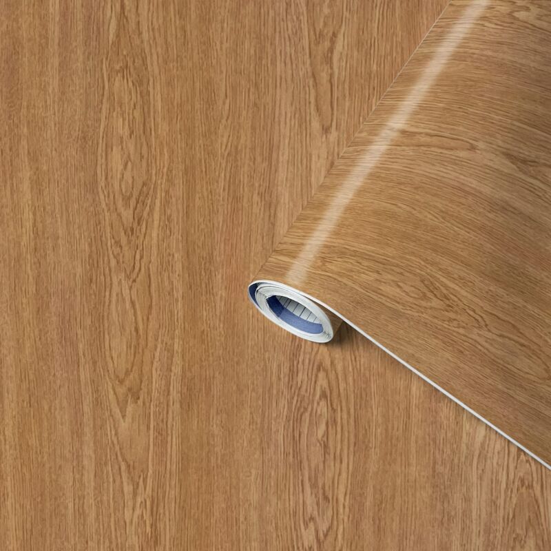 foto del prodotto pellicola adesiva perfect fix, effetto legno rovere medio, 45cm x 2m, spessore 150μ, pellicola autoadesiva per mobili o cucina, carta da parati, pvc senza ftalati, prodotto in ue - venilia