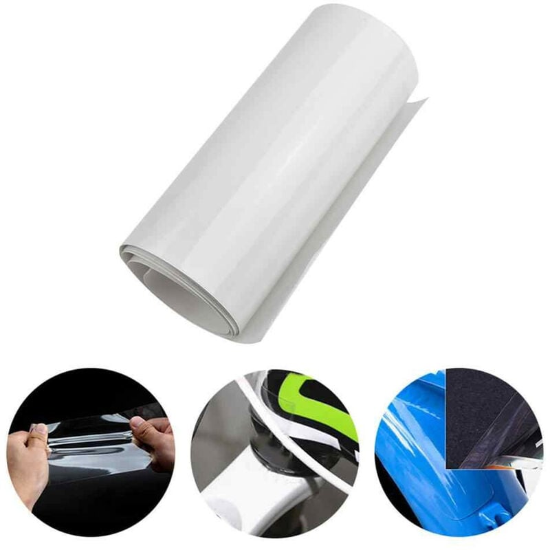 foto del prodotto pellicola adesiva trasparente per la protezione di bici e veicoli, invisibile larghezza 30cm x 20cm 2 fogli 