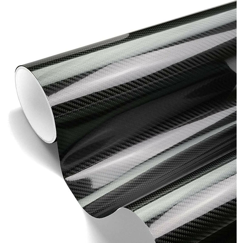 foto del prodotto pellicola car wrapping adesiva carbonio 5d lucida di alta qualit misura 152cm x 200cm