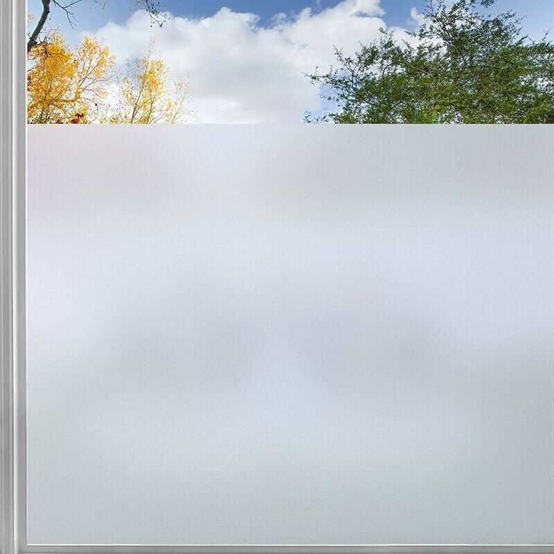 foto del prodotto pellicola elettrostatica per finestre, pellicola adesiva anti uv, oscurante, riutilizzabile, antistatica, privacy, satinata, design a griglia da tagliare, per ufficio, bagno, camera da letto, cucina,