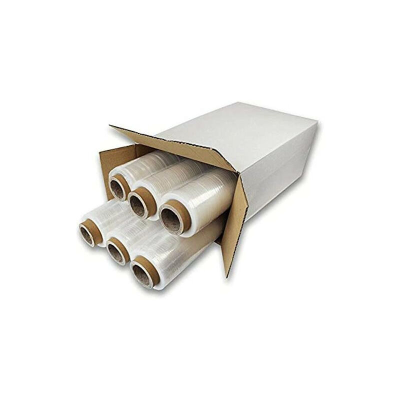 foto del prodotto pellicola film estensibile pz.6 rotoli bobina manuale trasparente imballo