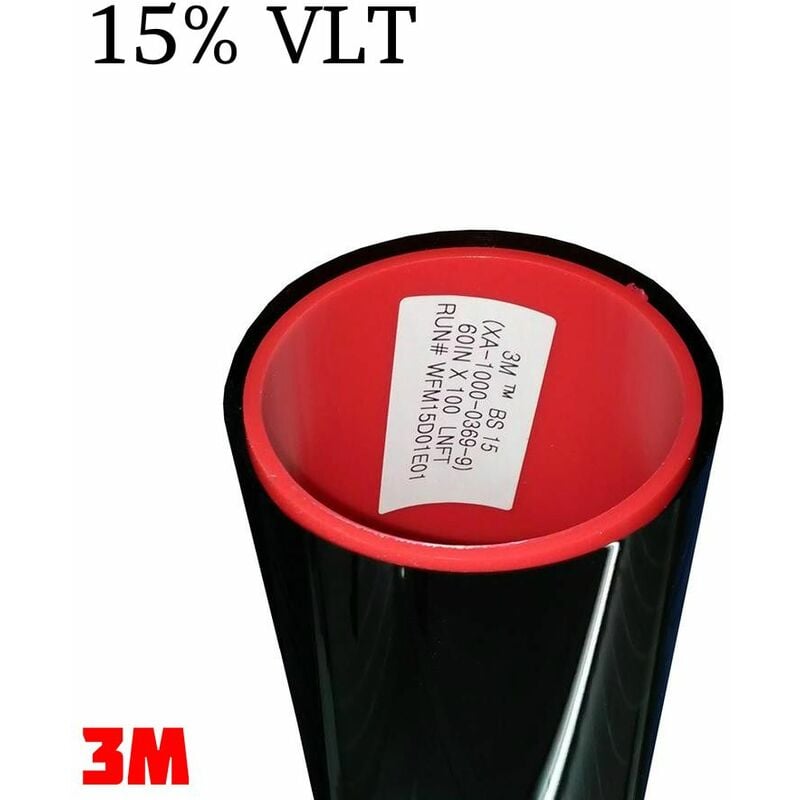 foto del prodotto pellicola omologata abg oscuramento vetri auto serie black shade di 3m bs 15 misura 50cm x 3 metri