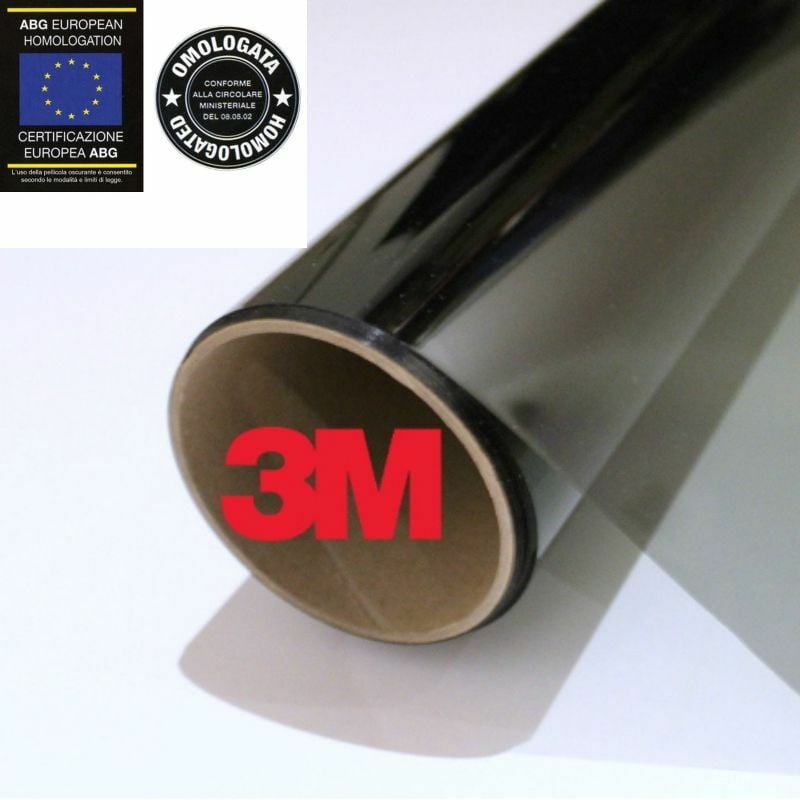 foto del prodotto pellicola omologata abg oscuramento vetri auto serie black shade di 3m bs 30 misura 50cm x 3 metri