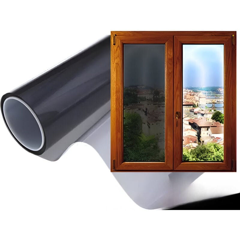 foto del prodotto pellicola oscurante nero antigraffio per finestre casa o camper 75x300cm