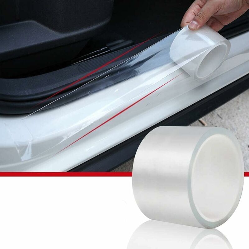 foto del prodotto pellicola per auto, moto, biciclette 3mx10 cm trasparente, autoadesiva, protezione vernice, protezione bordi portiera, protezione bordi