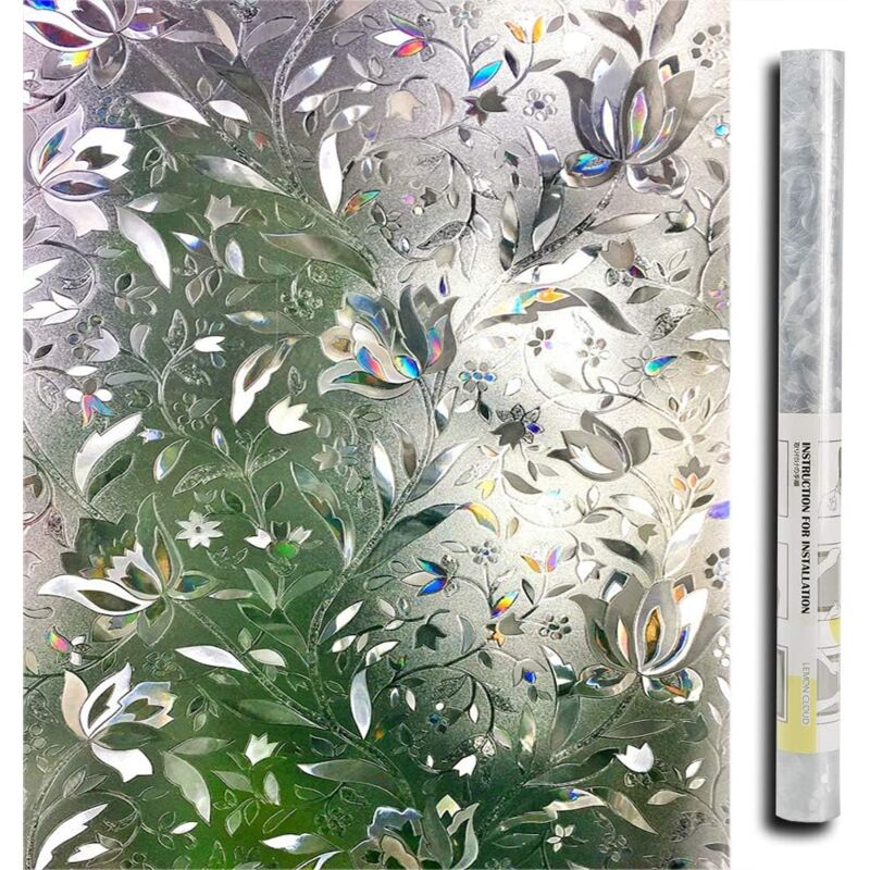 foto del prodotto pellicola per finestre 3d, pellicola elettrostatica, protezione della privacy, anti uv, pellicola decorativa per finestre, oscurante anti sguardo con