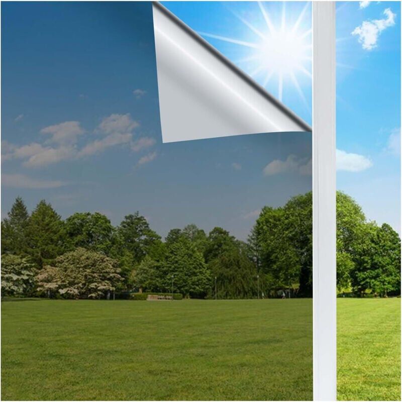foto del prodotto pellicola per finestre a specchio unidirezionale, protezione della privacy, anti sguardo, controllo della temperatura, pellicola riflettente per