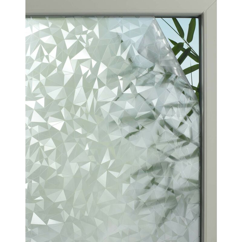foto del prodotto pellicola per finestre ad adesione statica, graphic 50, traslucido, tagliabile su misura, 100 pvc, 90 x 150 cm, effetto prisma, semi trasparente