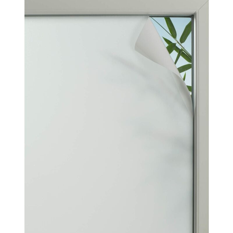 foto del prodotto pellicola per finestre ad adesione statica, privacy 75, traslucido, opaco, tagliabile su misura, 100 pvc, 67,5 x 150 cm, semi trasparente gardinia