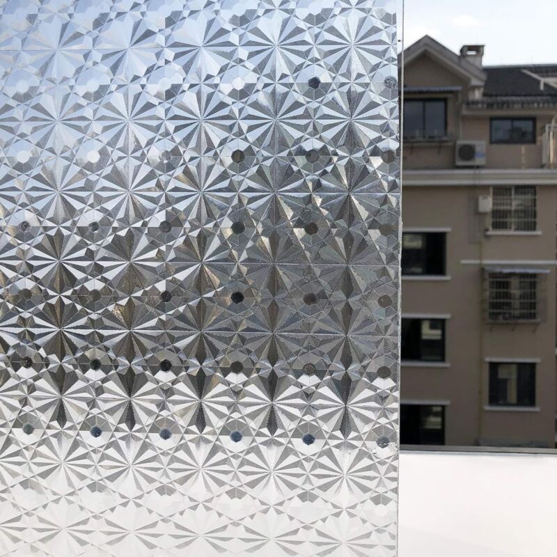 foto del prodotto pellicola per finestre, pellicola statica decorativa 3d, pellicola per la privacy rimovibile senza colla, vetro satinato retr , pellicola oscurante