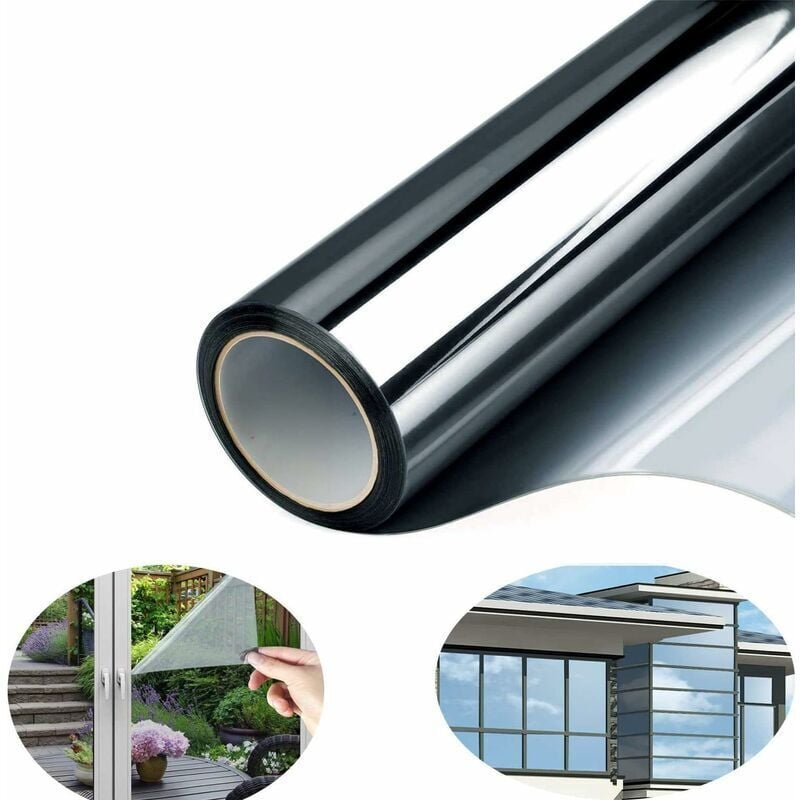 foto del prodotto pellicola per vetri, pellicola a specchio unidirezionale, pellicola anti uv, pellicola autoadesiva, pellicola solare 40x400cm lablanc