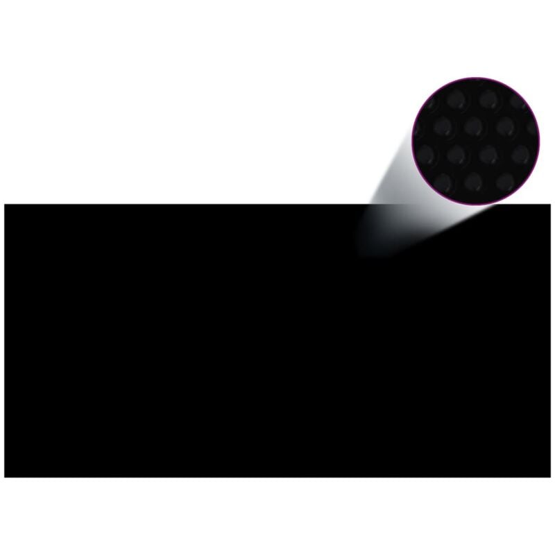 foto del prodotto pellicola solare galleggiante piscina rettangolare 10x5 m nera vidaxl