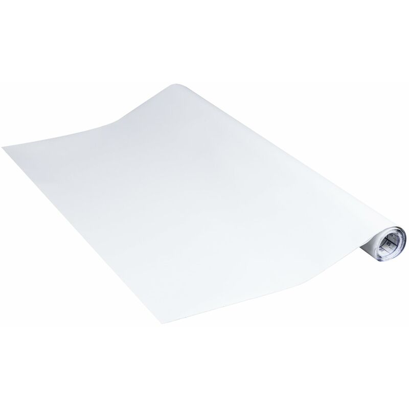 foto del prodotto pellicole opache in tinta unita bianco, adesivo, decorativo, foglio autoadesivo, pvc, senza ftalati, 2 m, spessore 0,16mm, 53307, 67,5 cm x 2m