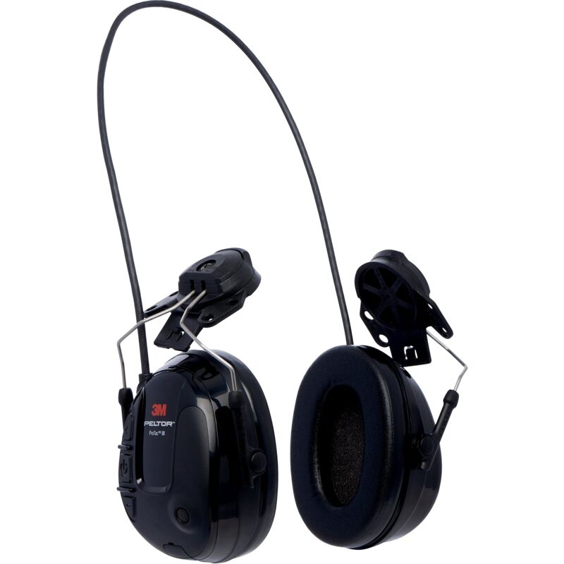 foto del prodotto peltor protac iii cuffia protettiva, 25 db, nero, coppe sottili, con attacco per elmetto, mt13h220p3e 3m