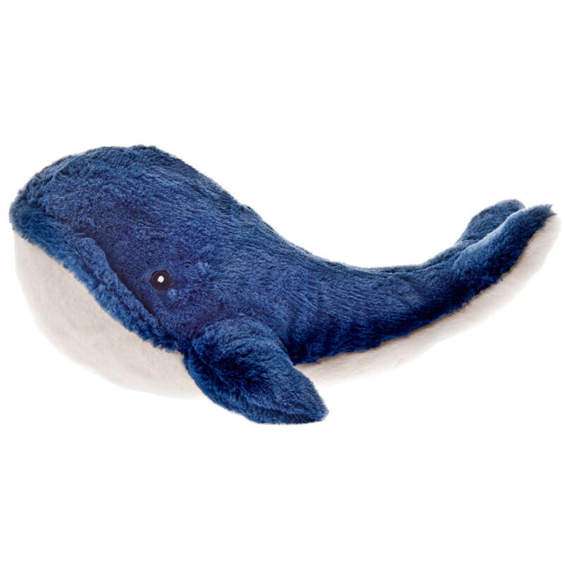 foto del prodotto peluche balenottera ferribiella con squeaker e crackle per cani