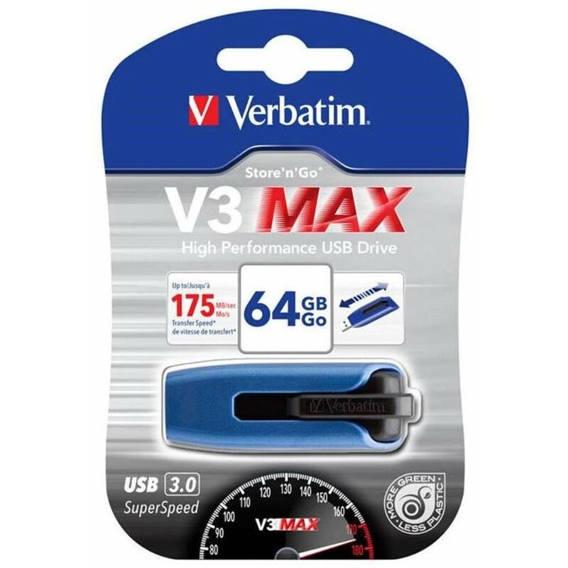 foto del prodotto pen drive v3 max store n go 64gb usb3.0 49807 blu