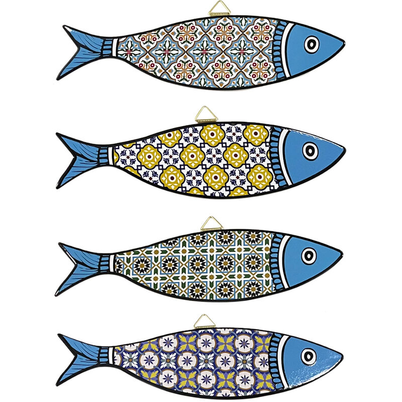 foto del prodotto pendant fish 4 o pendenti pendente blu 1x30x8cm signes grimalt
