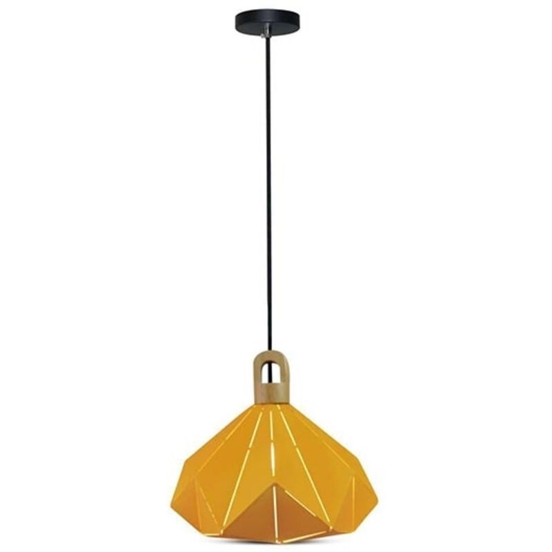 foto del prodotto pendant light pastel legno prism yellow 320 270mm