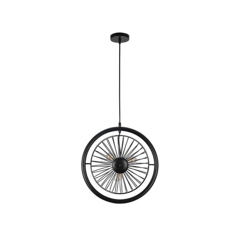 foto del prodotto pendente 3xe27 nero regx39x39 cm