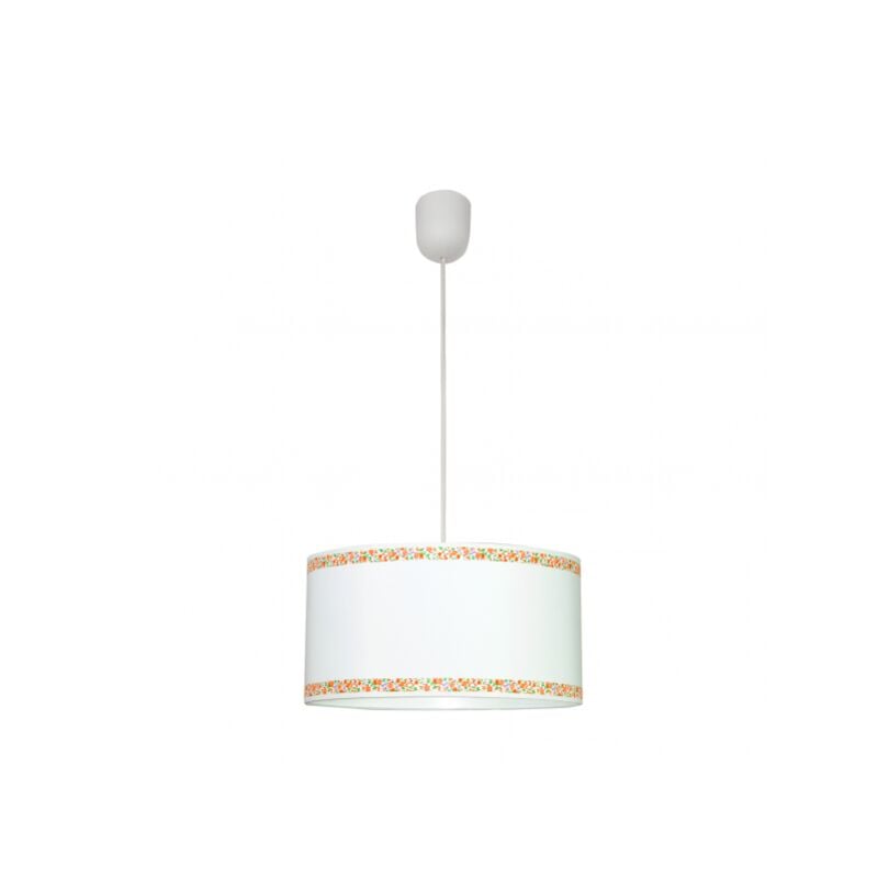 foto del prodotto pendente a mantovana bianco arancio 1xe27 regx35d