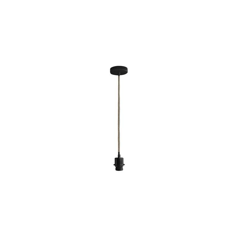 foto del prodotto pendente effetto corda nero opaco 1xe27