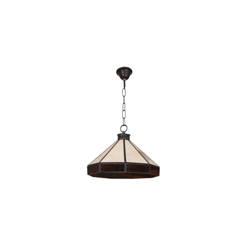foto del prodotto pendente grande adarve 1xe27 nero beige marrone regx34x34 cm