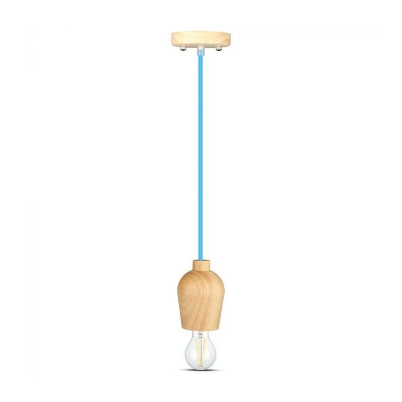 foto del prodotto pendente in legno cavo blu 3723