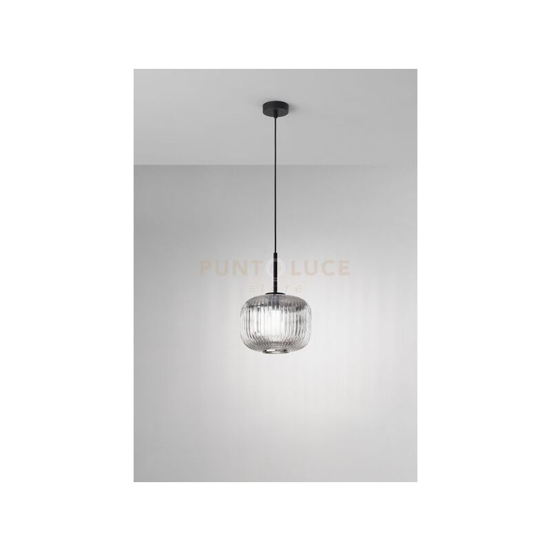 foto del prodotto pendente in vetro plisse 6778 fu fume spacchiato