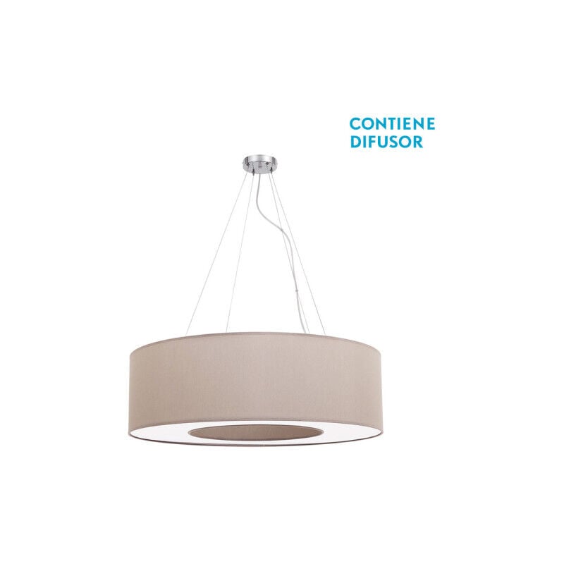 foto del prodotto pendente medio haiti 4xe27 cromo pietra regx65x65 cm