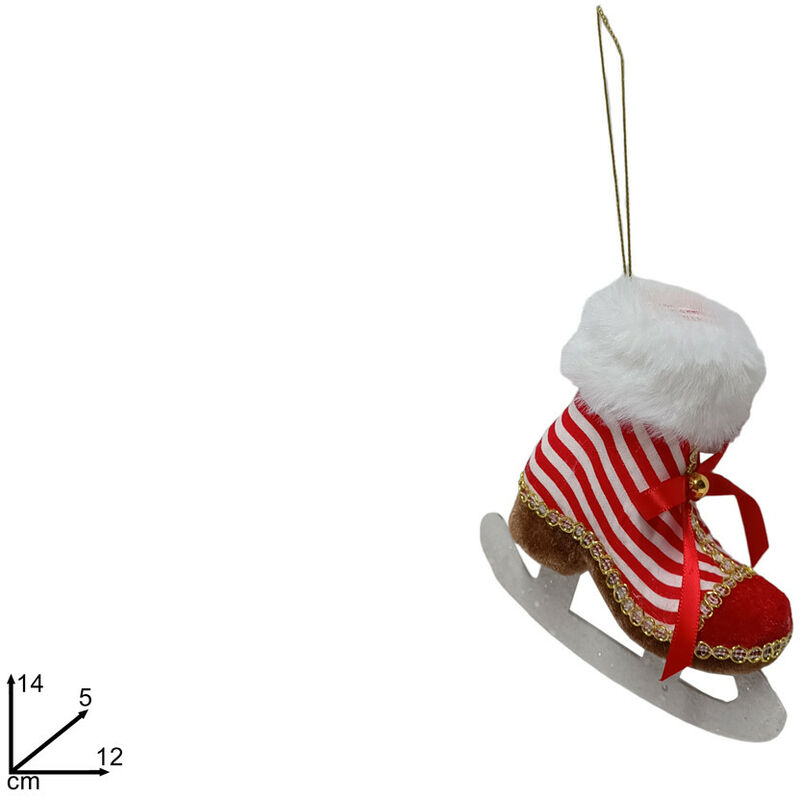 foto del prodotto pendente pattino velluto righe rosso