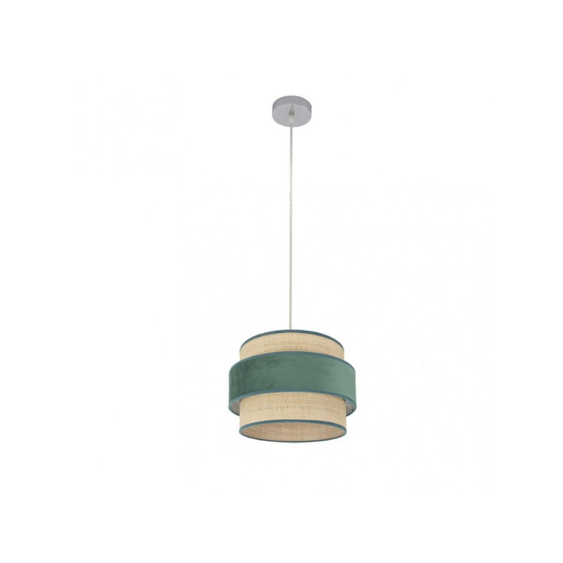 foto del prodotto pendente reyes 1xe27 cromo verde naturale regx30x30 cm